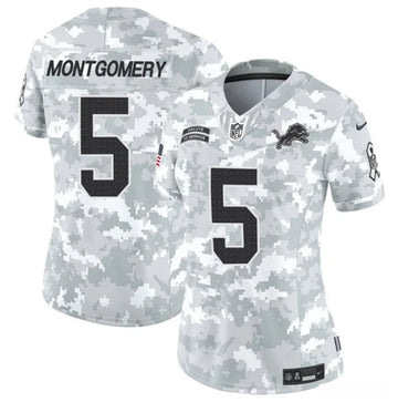 David Montgomery Arctic Detroit Lions camo Salute To Service jersey