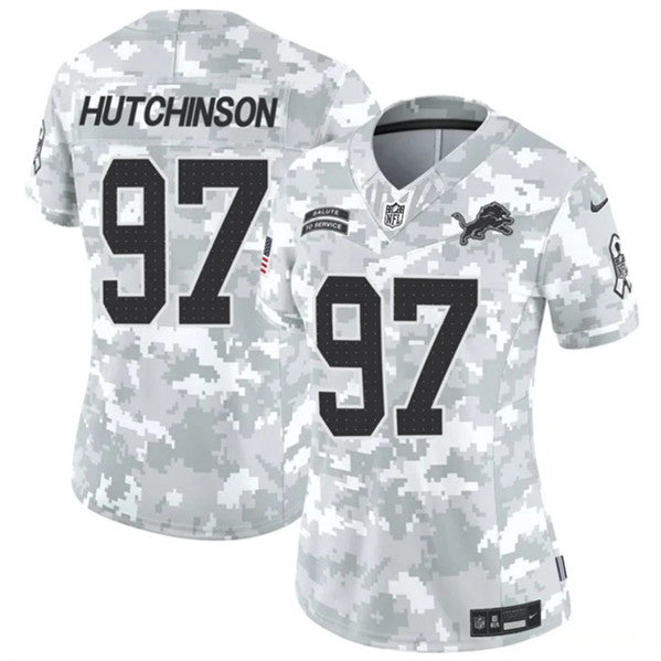 Aidan Hutchinson Arctic Detroit Lions camo Salute To Service jersey