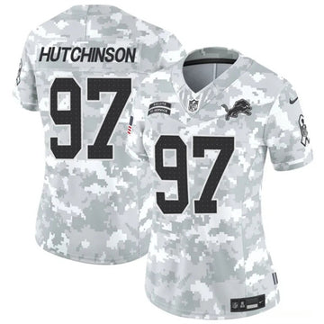 Aidan Hutchinson Arctic Detroit Lions camo Salute To Service jersey