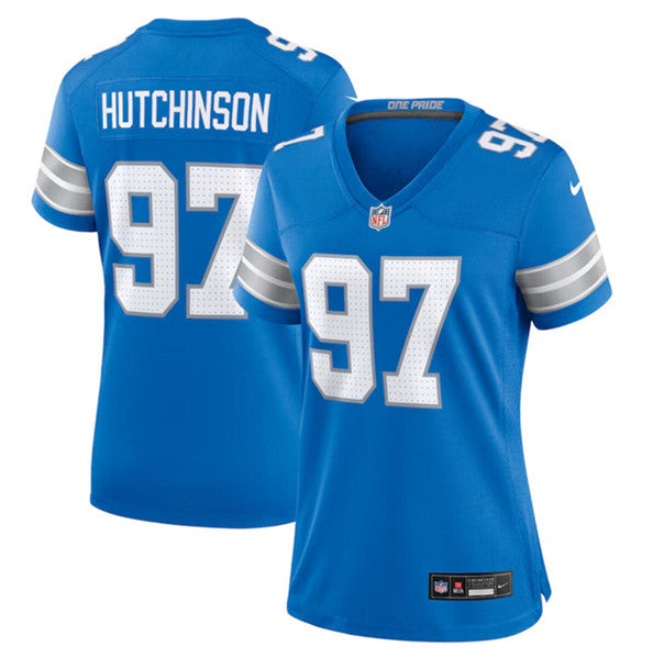 Aidan Hutchinson Detroit Lions blue jersey