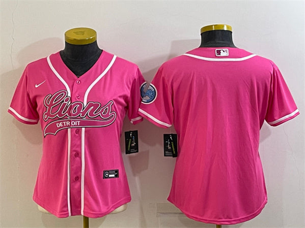 Custom Detroit Lions pink jersey