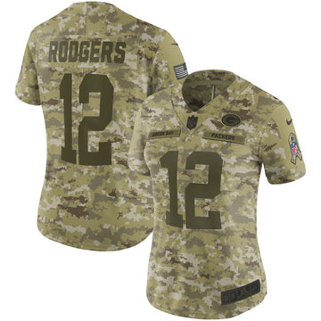 Aaron Rodgers Green Bay Packers green Salute To Service jersey