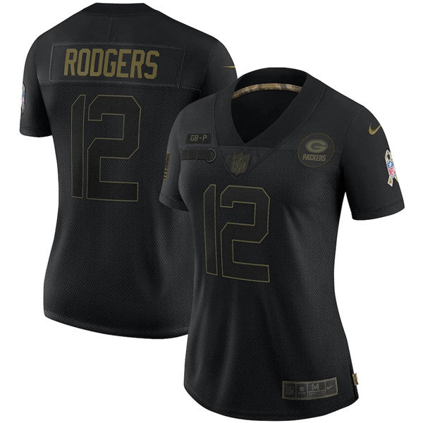 Aaron Rodgers Green Bay Packers green Salute To Service jersey