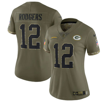 Aaron Rodgers Green Bay Packers green Salute To Service jersey