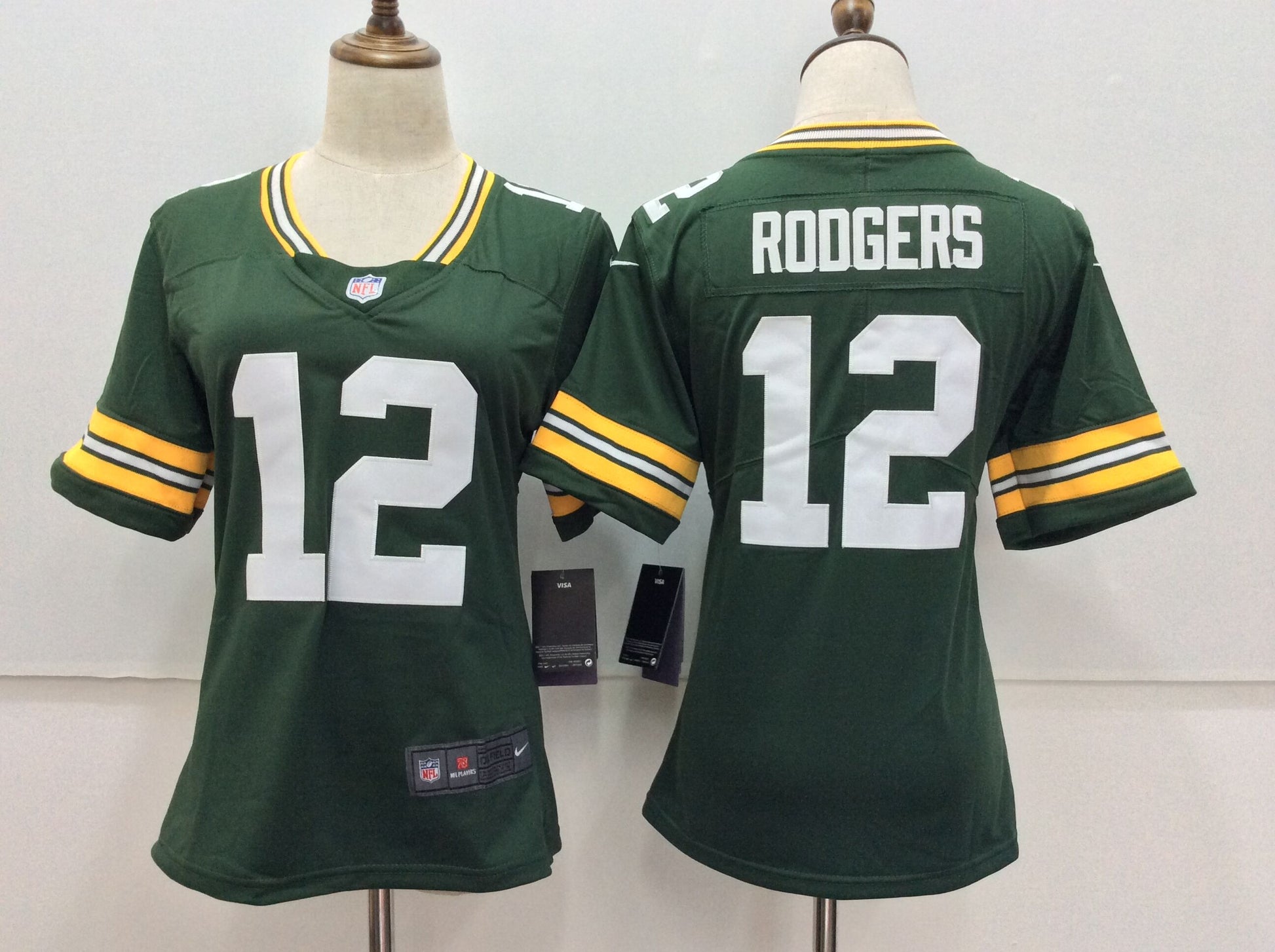 Rodgers Green Bay Packers green jersey