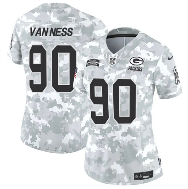 Lukas Van Ness Arctic Green Bay Packers green Salute To Service jersey