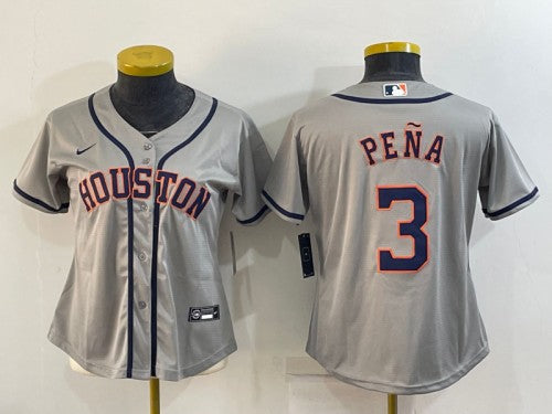 Jeremy Pena Houston Astros gray jersey