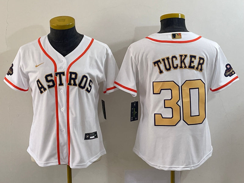 Kyle Tucker Houston Astros white Gold Collection jersey
