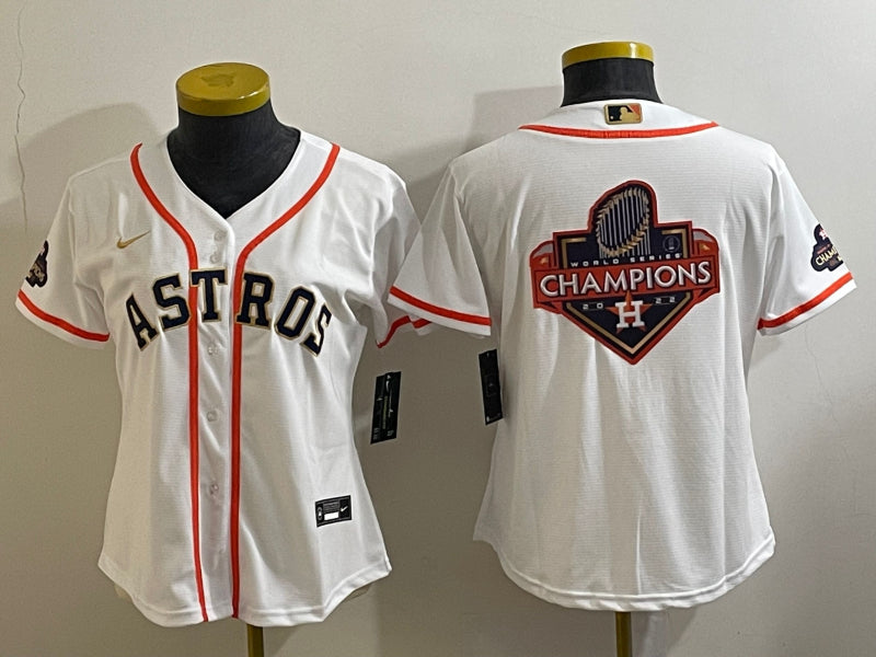 Houston Astros white Gold Collection jersey