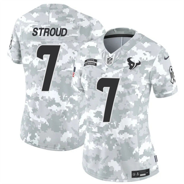 CJ Stroud Arctic Houston Texans camo Salute To Service jersey