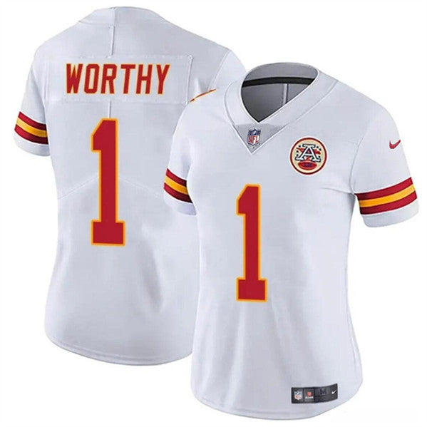 Xavier Worthy Kansas City Chiefs white jersey