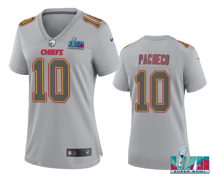 Isiah Pacheco Kansas City Chiefs gray Game jersey