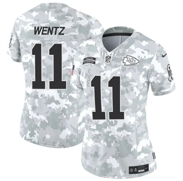 Carson Wentz Arctic Kansas City Chiefs camo Salute To Service jersey