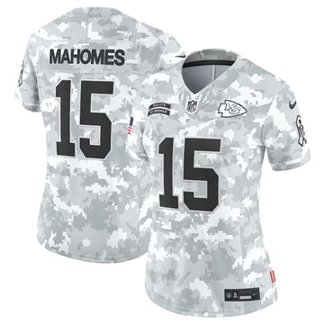 Patrick Mahomes Arctic Kansas City Chiefs camo Salute To Service jersey