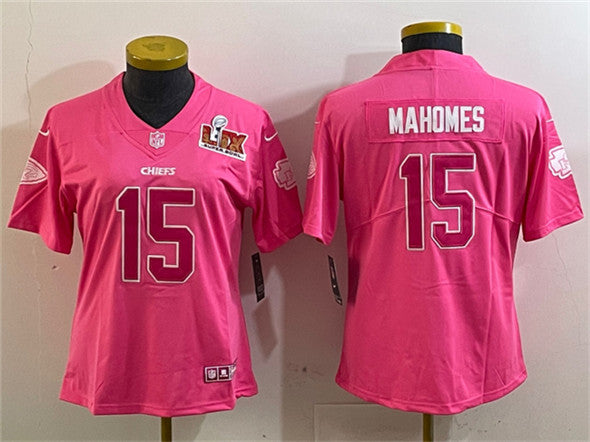 Patrick Mahomes Kansas City Chiefs pink jersey