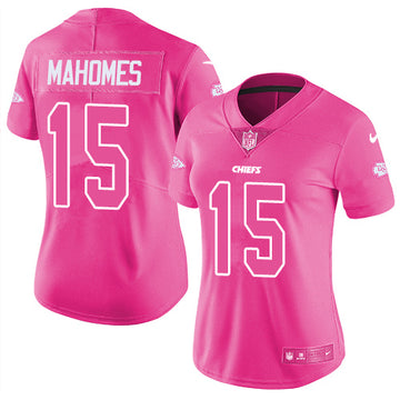 Patrick Mahomes Kansas City Chiefs pink jersey