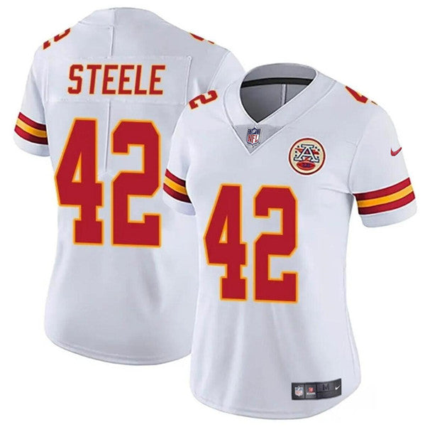 Carson Steele Kansas City Chiefs white jersey