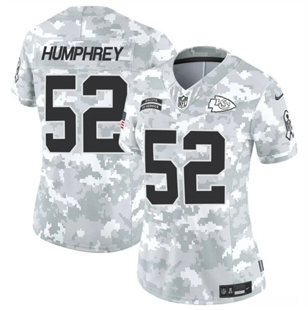 Creed Humphrey Arctic Kansas City Chiefs camo Salute To Service jersey