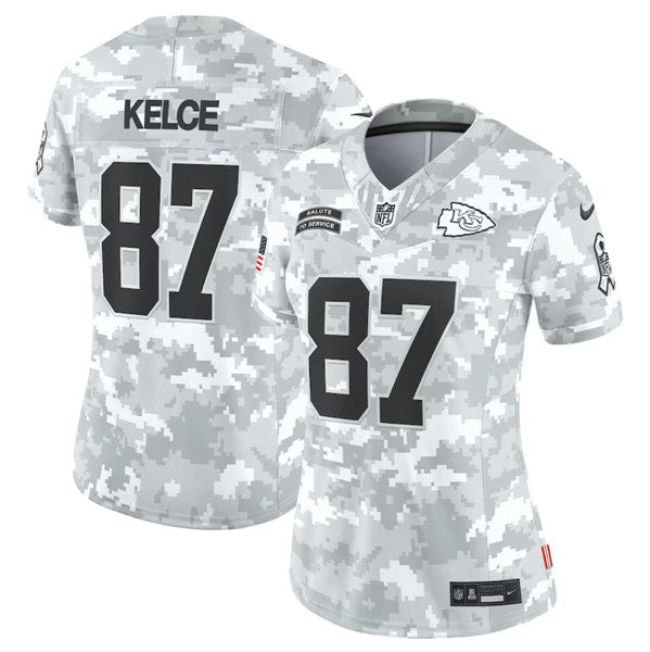 Travis Kelce Arctic Kansas City Chiefs camo Salute To Service jersey