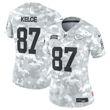 Travis Kelce Arctic Kansas City Chiefs camo Salute To Service jersey