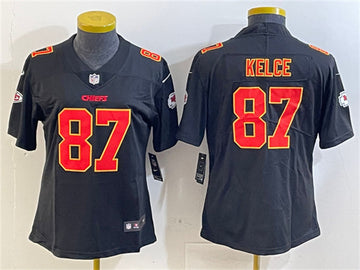 Travis Kelce Kansas City Chiefs black jersey