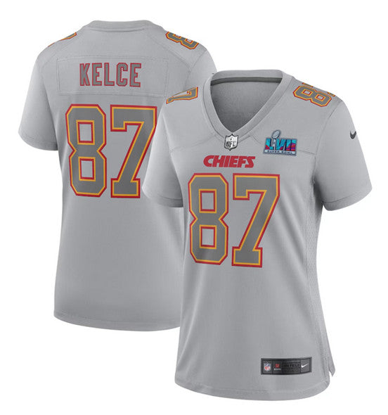 Travis Kelce Kansas City Chiefs gray Game jersey