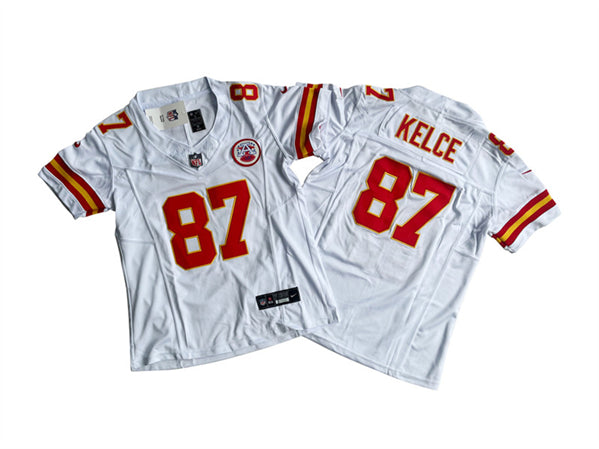Travis Kelce Kansas City Chiefs white FUSE jersey