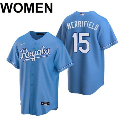 Whit Merrifield Kansas City Royals blue jersey