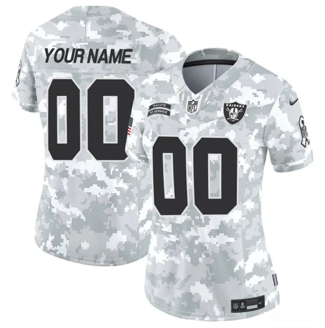 Custom Las Vegas Raiders camo Salute To Service jersey