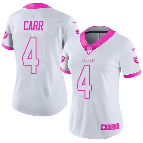 Custom Las Vegas Raiders white-pink jersey