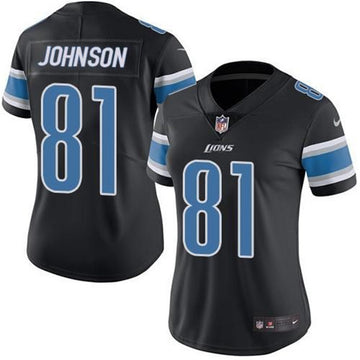 Calvin Johnson Detroit Lions black jersey