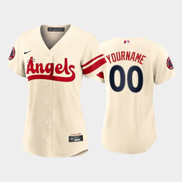 Custom Los Angeles Angels cream City Connect jersey