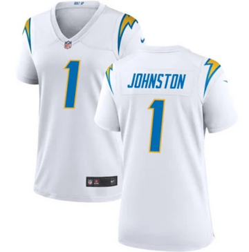 Quentin Johnston Los Angeles Chargers white Game jersey