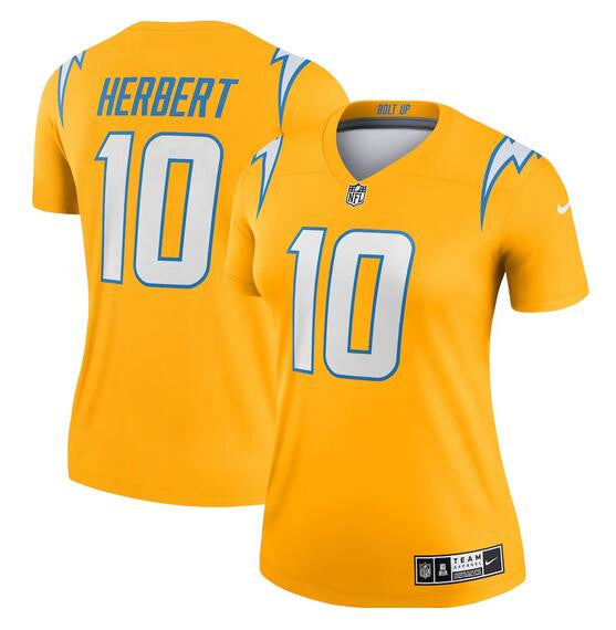 Justin Herbert Los Angeles Chargers gold jersey