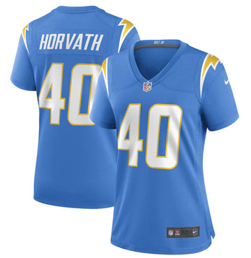 Zander Horvath Los Angeles Chargers blue Game jersey