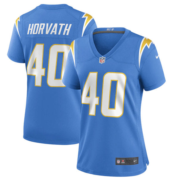 Zander Horvath Los Angeles Chargers blue Game jersey
