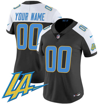 Custom Los Angeles Chargers black FUSE jersey