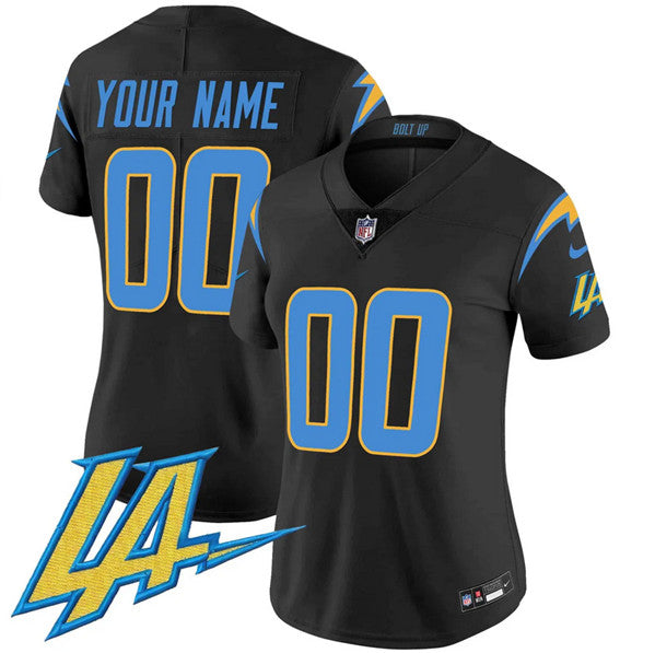 Custom Los Angeles Chargers black FUSE jersey