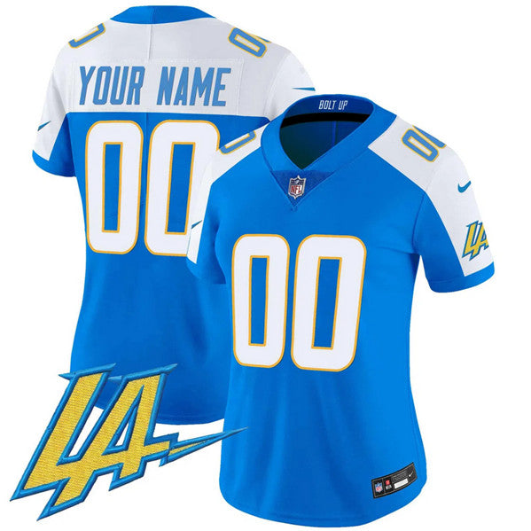 Custom Los Angeles Chargers blue FUSE jersey
