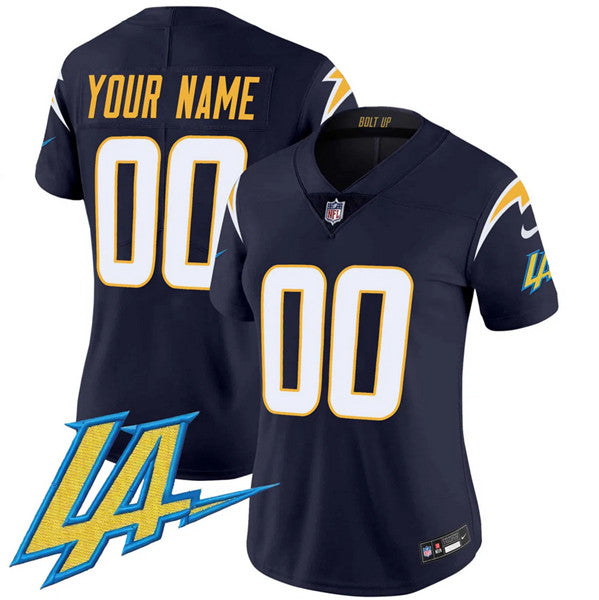 Custom Los Angeles Chargers navy FUSE jersey