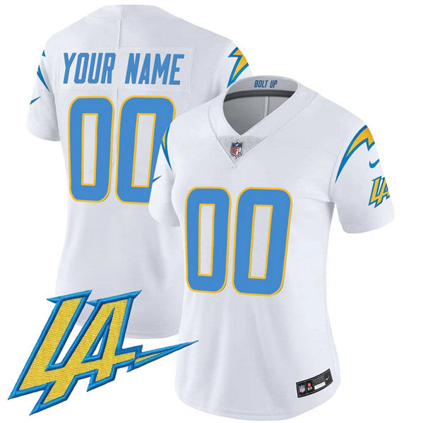 Custom Los Angeles Chargers white FUSE jersey