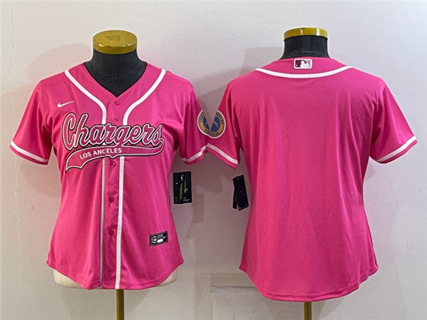 Custom Los Angeles Chargers pink jersey