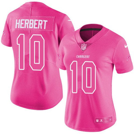 Custom Los Angeles Chargers pink jersey
