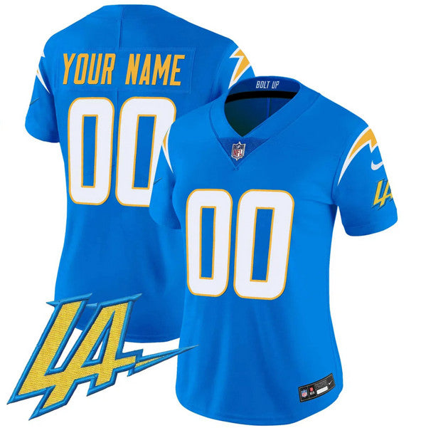 Custom Los Angeles Chargers blue FUSE jersey