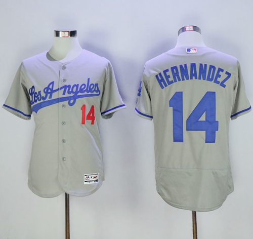 Enrique Hernandez Los Angeles Dodgers grey jersey
