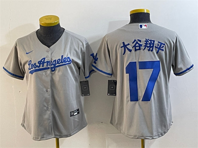 Shohei Ohtani Los Angeles Dodgers gray jersey