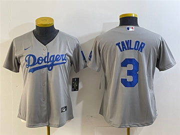 Chris Taylor Los Angeles Dodgers gray jersey
