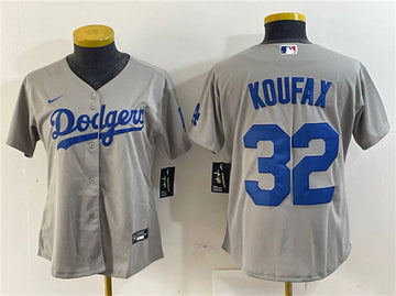 Sandy Koufax Los Angeles Dodgers gray jersey