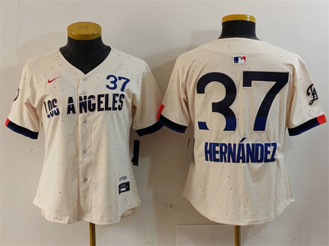 Teoscar Hernandez Los Angeles Dodgers cream City Connect jersey