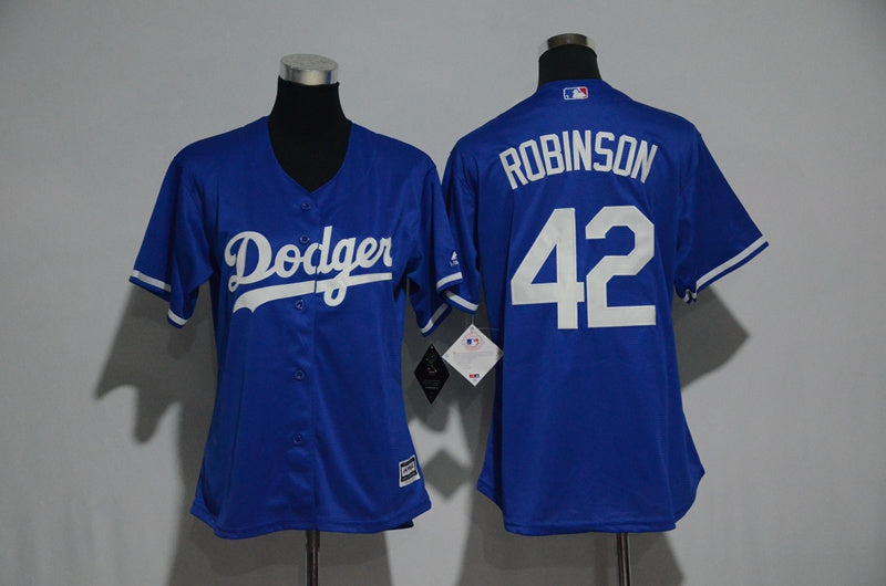 Jackie Robinson Majestic Los Angeles Dodgers royal jersey